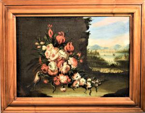 Natureza Morta de Flores com Paisagem (1)